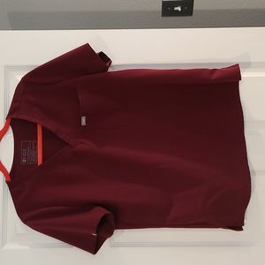 Figs L Burgundy Catarina Top